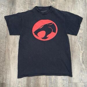 Thunder Cats Black T-Shirt with Red Logo